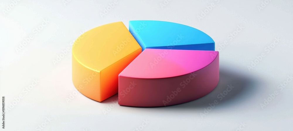 Aufkleber colorful pie chart of global mobile app users by platform in 2024 for data visualization