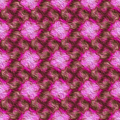 Obraz premium Geometric turquoise and white seamless pattern with textured details and abstract shapes