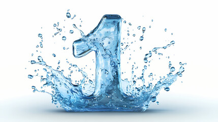 number water splashes