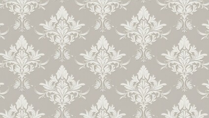 Fototapeta premium Baroque floral damask seamless pattern with hand-drawn Spanish tile and ornate vintage Mediterranean decoration. AI generative.