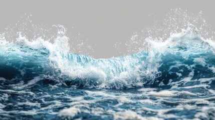Obraz premium splash of ocean waves in the transparent background. insolated.
