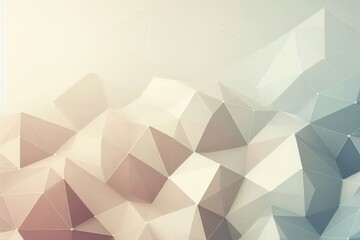 Fototapeta premium Geometric abstract background with pastel-colored cubes and hexagons arranged in a pattern of interconnected shapes