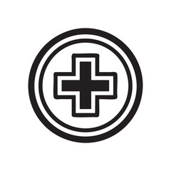 Obraz premium medical logo, Health plus logo design illustration. Silhouette of symbol