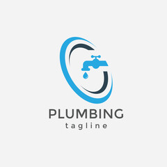 Fototapeta premium Modern Plumbing Logo, plumbing logo template