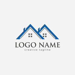 Nest, Modern real estate logo, house, home logo fully editable vector template