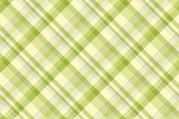 Hanukkah vector seamless check, ireland plaid texture tartan. Manufacture textile background fabric pattern in lime and light colors.