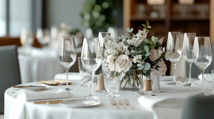 Elegant Wedding Table Setting with Sophisticated Decor
