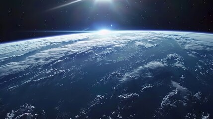 Fototapeta premium The_glowing_Earth_background_universe