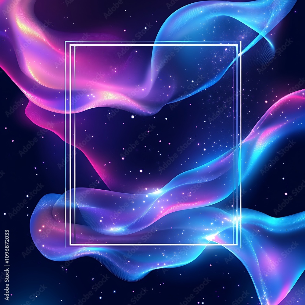 Aufkleber rectangle frame on abstract background vector