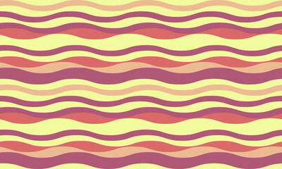 Abstract background with wavy stripes in vibrant colors, creating a rippled, liquid effect. Smooth curves and textured lines add elegance, vitality, and creativity. Ideal for wallpaper or textile.