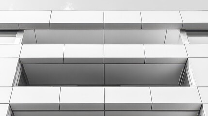 Modern Architectural Detail with Textured Facade and Balanced Composition