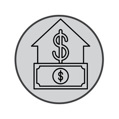 dollar sign icon button