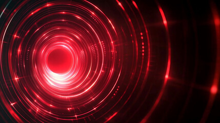 Obraz premium dynamic swirl of red neon light curves gracefully against a dark background creating a sense of motion and energy glowing lines symbolize technology innovation and the vibrant pulse of modern life