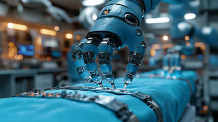 high-tech robotic surgical system performing a precise medical procedure in a sterile operating room symbolizing innovation in healthcare precision surgery future technology and advanced medical techn