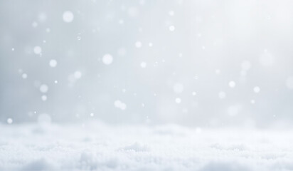 Naklejka premium realistic snow effects varied shapes fall gently pristine white backdrop creating serene winter scene