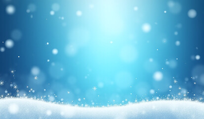 Fototapeta premium winter scenery snowflakes blue background perfect promotional materials