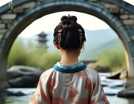 Woman in Traditional Chinese Clothing
