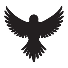 Flying bird silhouettes on white background. Vector illustration. isolated bird flying. tattoo design.

