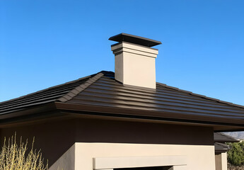 Elegant Roof with Chimney Highlighting Modern Home Design