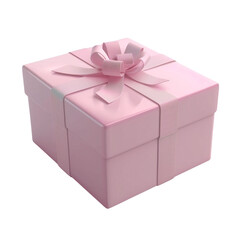Obraz premium Pink Gift Box with a Bow