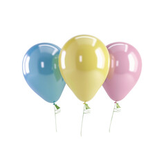 Three Colorful Balloons