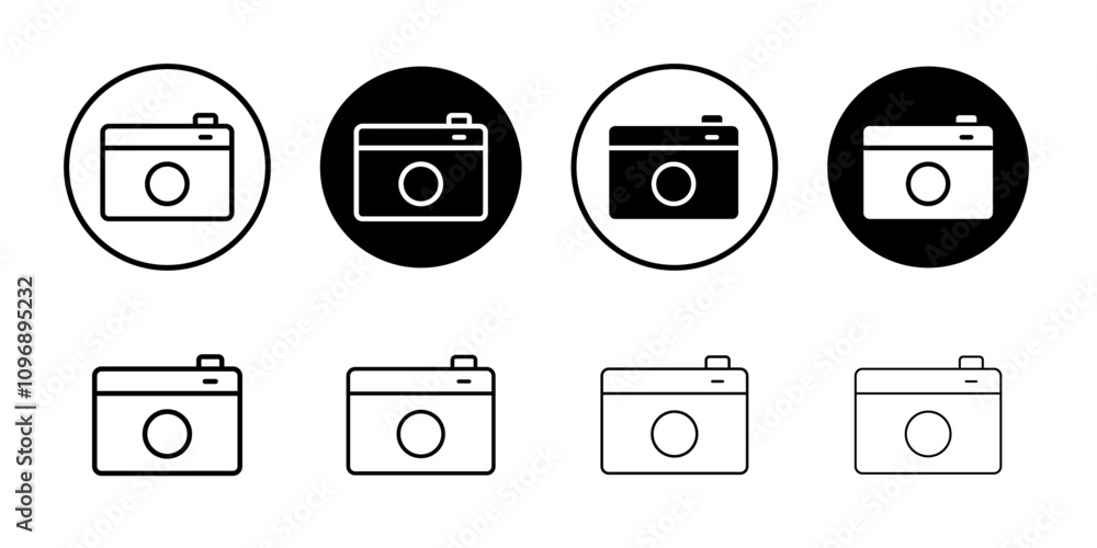 Poster camera icon vector for web and mobile app. photo camera sign and symbol. photography icon.