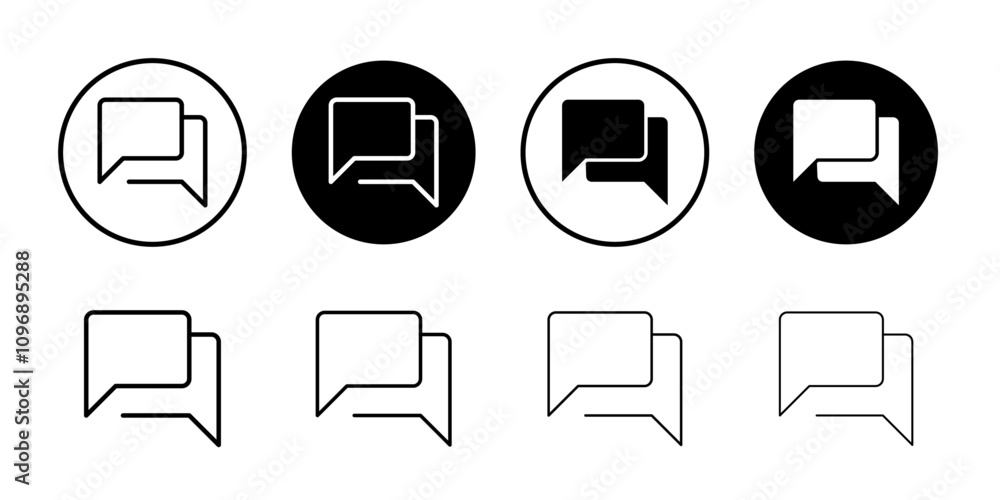 Poster Chat icon vector for web and mobile app. speech bubble sign and symbol. comment icon. message