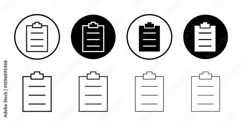 Poster Clipboard icon vector set collection for web