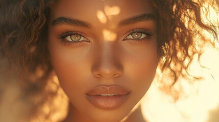 Fototapeta premium Captivating Beauty That Makes It Hard Not to Stare at Her Glow