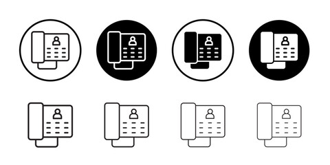 Interphone icon Flat art in black and white isolated