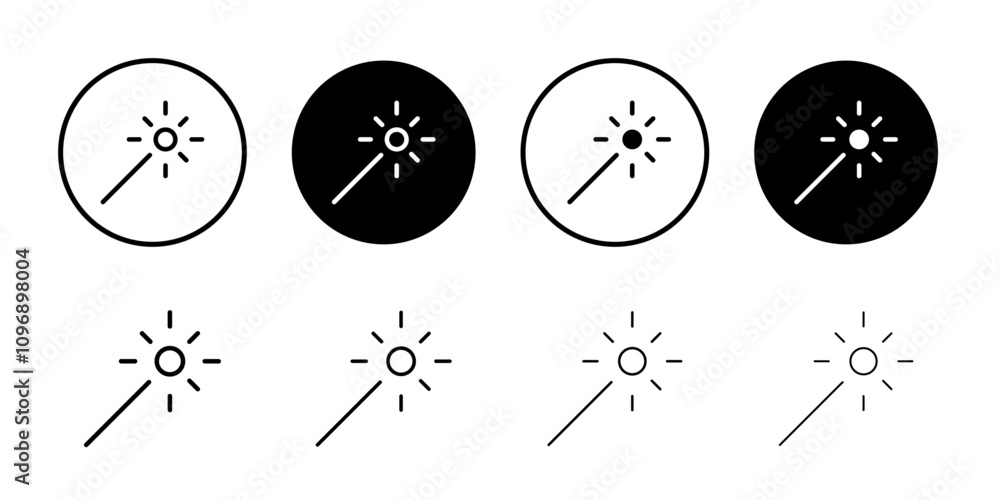 Poster Magicwand icon Outline vector for web ui