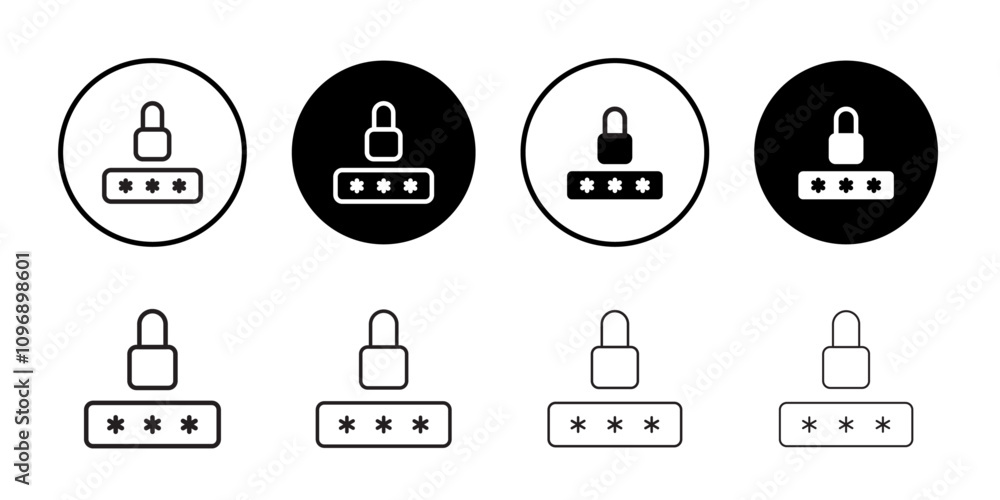 Aufkleber Password Icon vector set collection for web