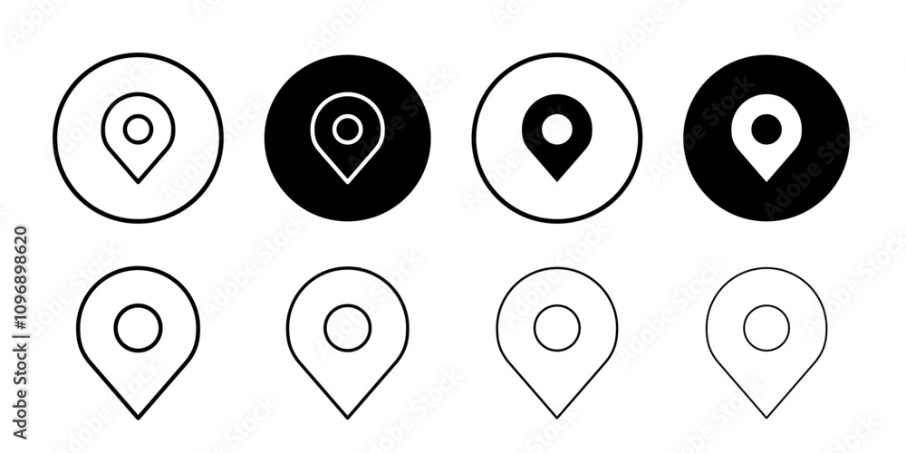 Poster pin icon vector for web and mobile app. location sign and symbol. destination icon. map pin