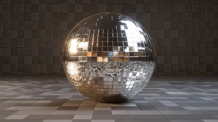 mirror ball on the stone floor