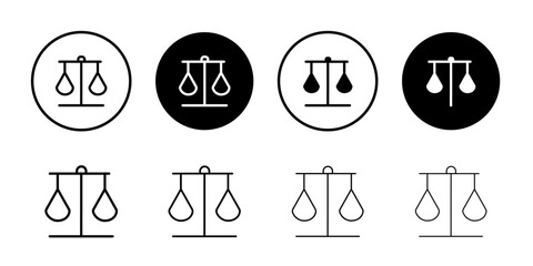 Scale icon Thin line illustration set