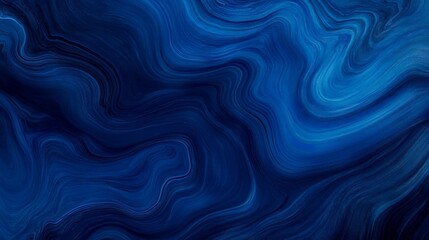 Obraz premium Abstract minimalist waves in deep blue tones for modern art and design