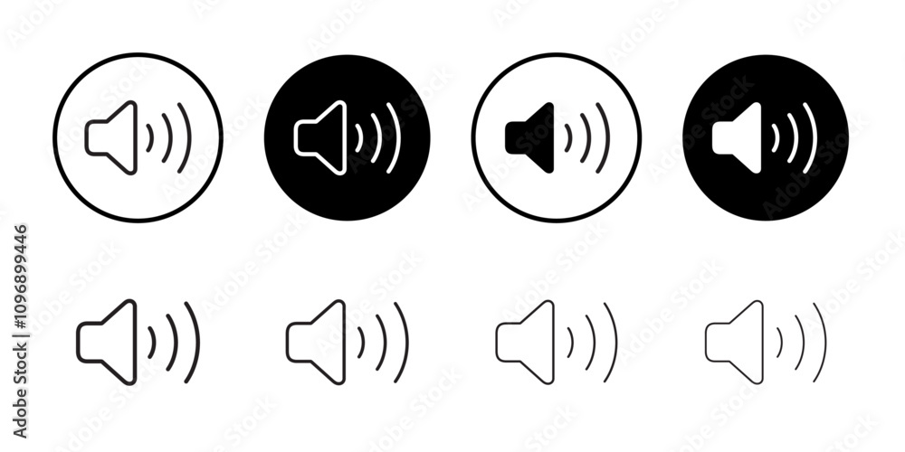 Poster Speaker Icon vector set collection for web