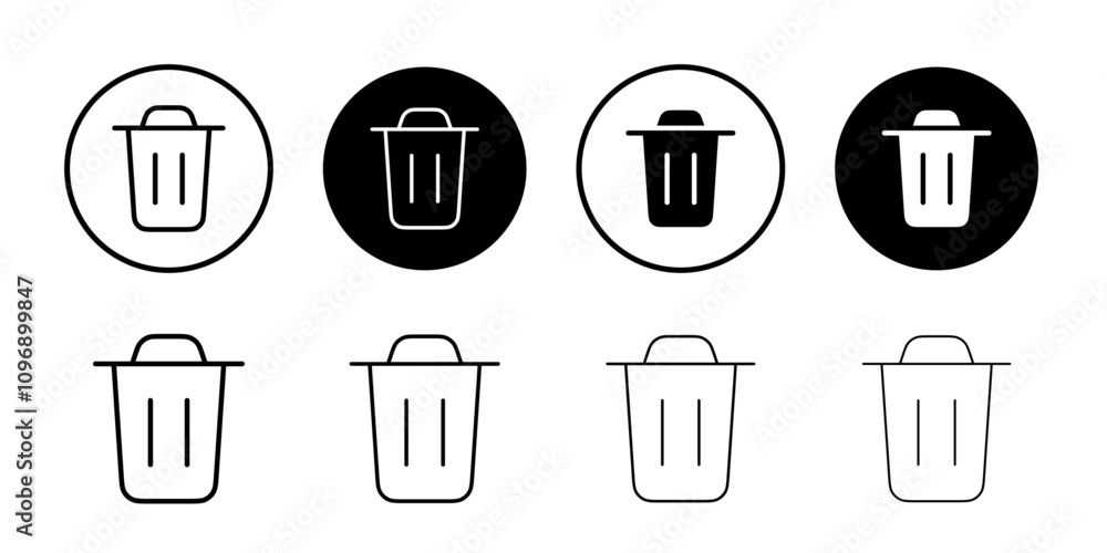 Aufkleber Trash icon vector for web and mobile app. trash can icon. delete sign and symbol.