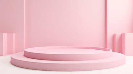 pink room with curtains