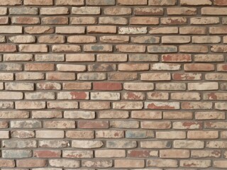 Obraz premium Rough and weathered brick wall with a variety of textures and shades, variation