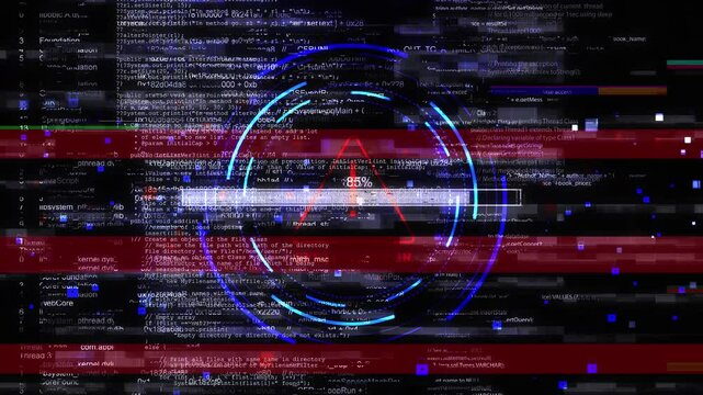 Computer Virus. System Hacked Error Sign. Malware, Ransomware, Data Breach Glitched Concept. System hacking virus warning Malware penetration, virus, data leakage threat, system hacking, scam, ddos