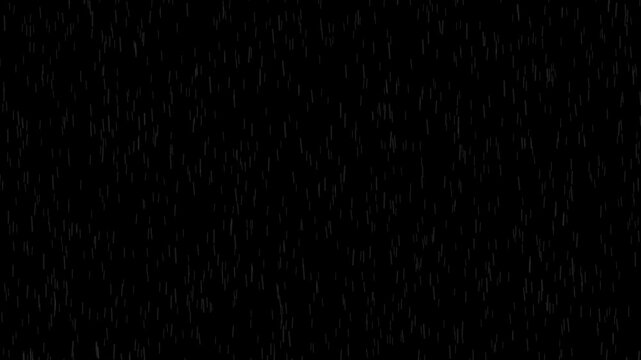 Christmas Rainfall On Black Screen. Ready for chroma key. 4k Animation