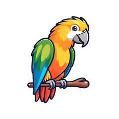 Fototapeta premium parrot logo isolated on white background 
