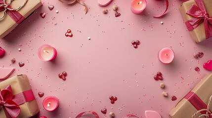 A festive Valentine's Day background filled with hearts, capturing the essence of love.