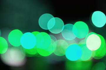Defocused urban lights bokeh background