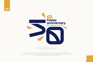 50th Happy Anniversary number type