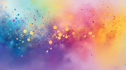 Vibrant explosion of colored powder in dynamic abstract art design