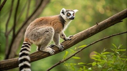 Obraz premium An illustration of a lemur cat.