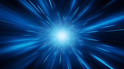 Obraz premium Radial blue light through the tunnel glowing in the darkness for print designs templates, Advertising materials, Email Newsletters, Header webs, e commerce signs retail shopping, advertisement busines
