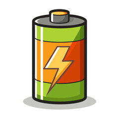 battery isolated clipart cartoon Illustration drawing